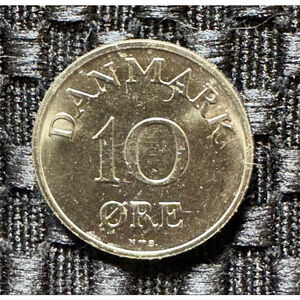 10 Øre - Frederik IX 1954 Denmark Coin KM# 841